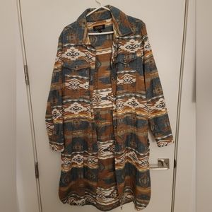 Full length shirt jacket